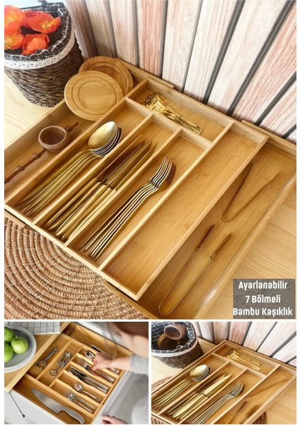 Ayarlanabilir Bambu Kaşıklık