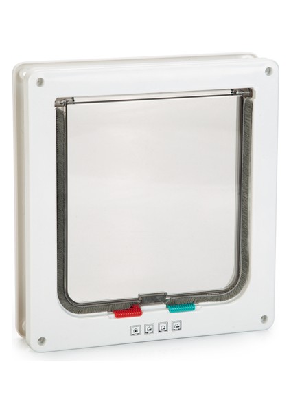 Kedi Kapısı, Çift Yönlü, 4 Fonksiyonlu, Beyaz, 23,5X25,2CM