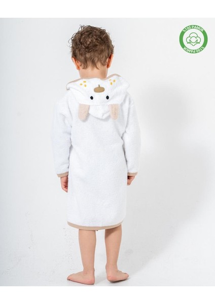 Köpekli Bornoz Beyaz-Bej fırsatları