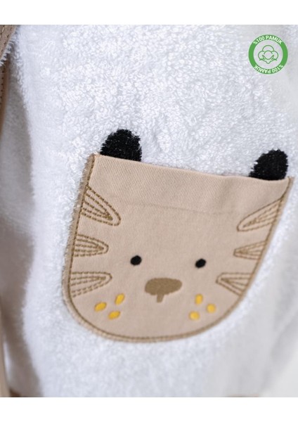 Köpekli Bornoz Beyaz-Bej indirimleri