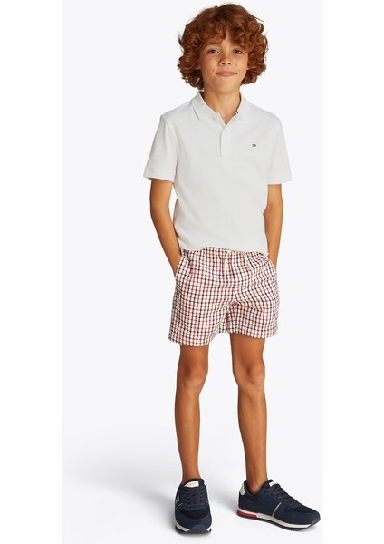 Erkek Çocuk Interlock Regular Polo T-Shirt - Beyaz