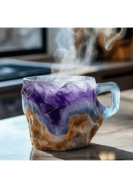 Mineral Kristal Kahve Kupaları Taklit Mineral Kristal Kahve Reçine Kristal Bardaklar (Yurt Dışından)