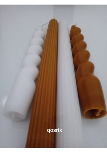 4'lü Beyaz Hardal Sarısı Italyan Burgulu Şamdan Soya Mumu Doğal Kokulu Uzun Çubuk Konik Burgu Spiral Mum fiyatları
