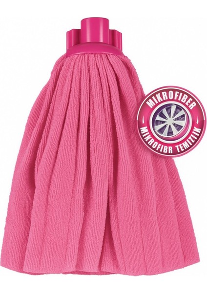 Pembe Mikrofiber Yedek Mop Ucu 55x70 cm, Temizlik Kolaylığı, TR Menşei