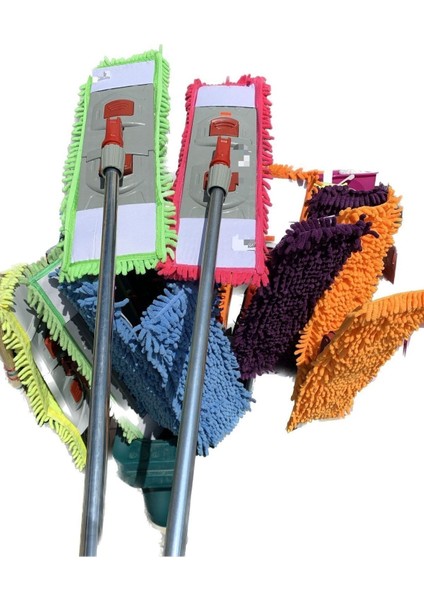 Pembe 50 cm Makara Mop Saplı Temizlik Aleti, 360° dönebilen kolay kullanım modelleri