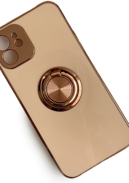 Apple iPhone 12 Mini Için 5.4 Inç Kıllıf Ring Holder Pudra [iphone 12 Mini ile Uyumlu Kılıf - Pudra ] fiyatları