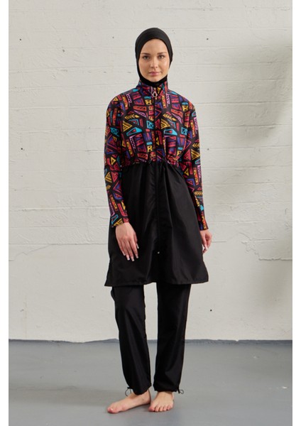 Paraşüt Tam Kapalı Tesettür Mayo 3024-286 SIYAH02 fiyatları