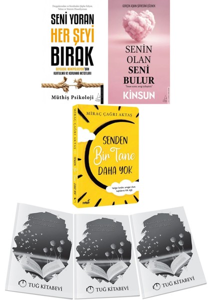 Seni Yoran Her Şeyi Bırak-Senin Olan Seni Bulur-Senden Bir Tane Daha Yok 3lü Set + Hediyeli