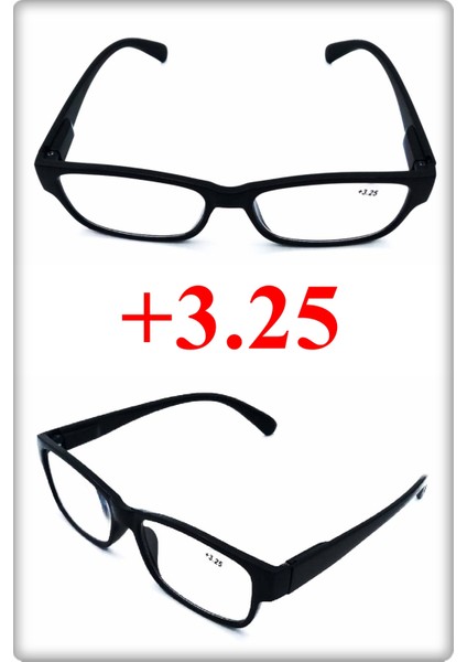 Unisex Kitap Okuma ve Bilgisayar Gözlüğü & Yakın Gözlüğü (+3.25) 1 Adet