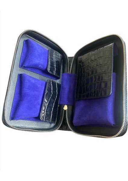 Puro Çantası Siyah Croc Desen modelleri