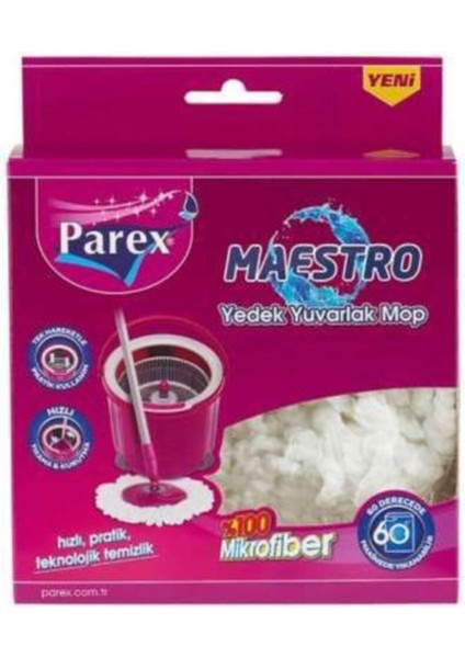 Yuvarlak Mop Yedek Parça, Dayanıklı, Pratik Temizlik Aksesuarı, Promosyon Paketi