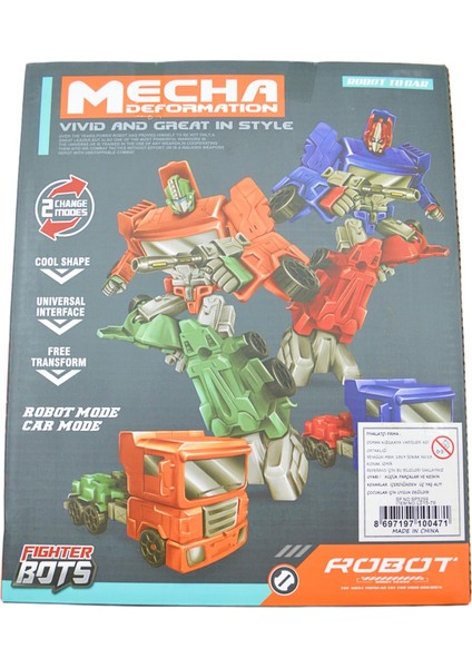 Transformers Dönüşen Oyuncak Araba KZL-L015-76 Gko