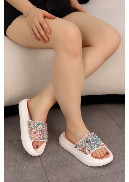 Eva 02 Taş Detaylı Terlik modelleri