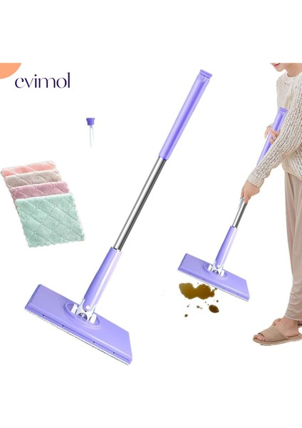Otomatik Bez Değiştiren Mop Sap Çekbez Bırak & Sap Itbez Tut 360° Başlık 8X16 cm & Sap: 68 cm