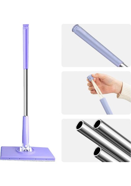 Otomatik Bez Değiştiren Mop Sap Çekbez Bırak & Sap Itbez Tut 360° Başlık 8X16 cm & Sap: 68 cm modelleri