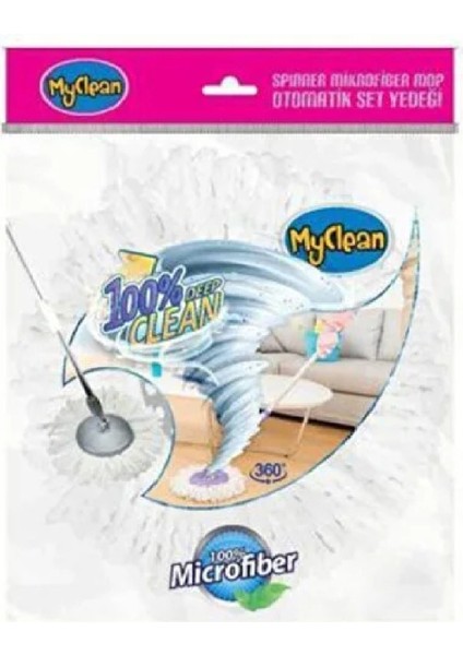 Mikrofiber Yuvarlak Mop Paspas Vileda Ucu 2 Adet