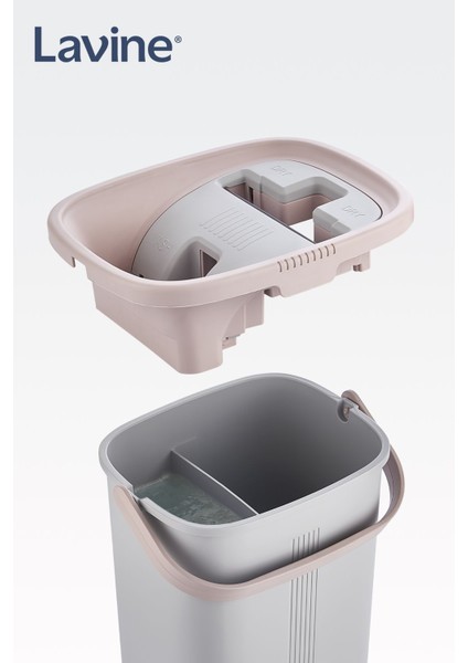 Gri Flat Mop Temizlik Seti, Paslanmaz Çelik Sap, Su Tahliyesi, Premium Kova ve Boru indirimleri