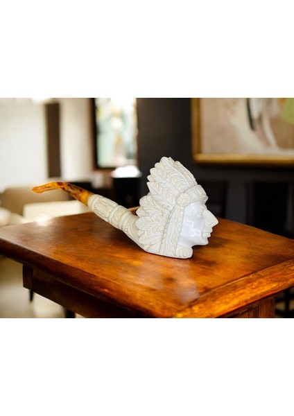 Şef Kızıl Tüy Lületaşı Pipo