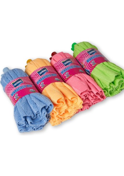 Mikrofiber Havlu Uçlu Çok Uygun Mop Yedeği, Tüm Saplara Uyum, TR Menşei