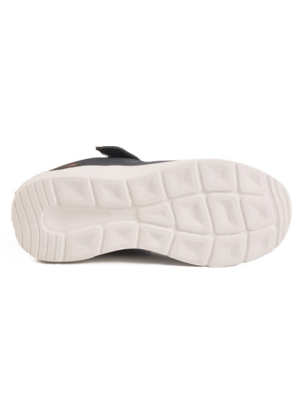 Siyah Cırtlı Fileli Unisex Çocuk Spor Ayakkabı Aster F