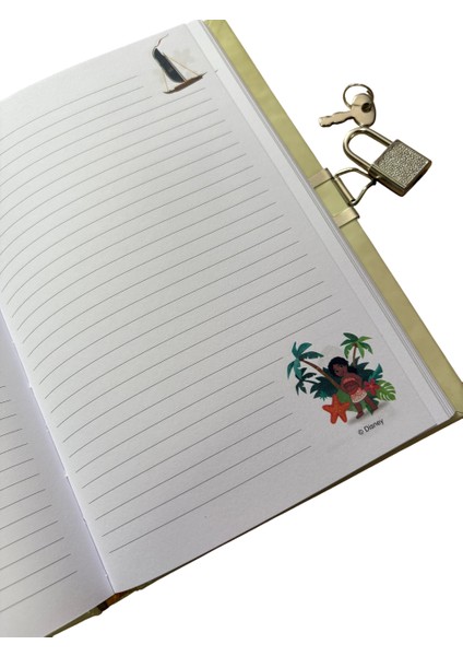 Moana Kilitli Hatıra Anı Defteri 14X20 cm – 80 Yaprak Sert Kapak fırsatları