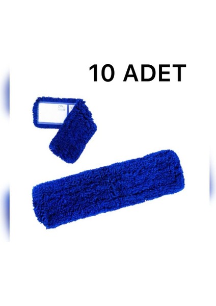 Mavi Orlon Mop Bezi Yedeği 80 cm, 10'lu Paket, Temizlik İçin Uygun, TR Menşei