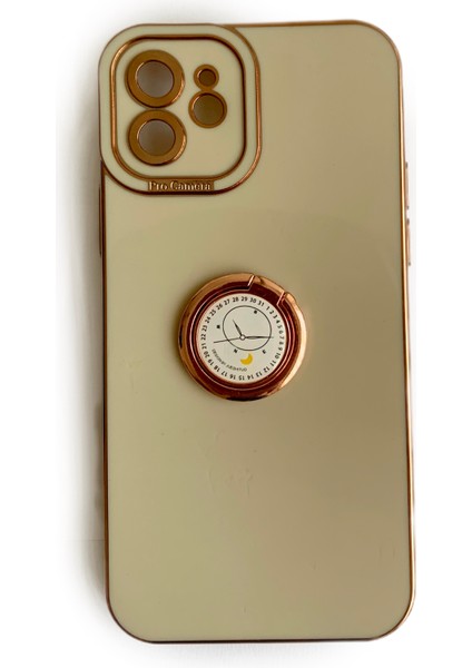 Apple iPhone 12 Uyumlu 6.1 Inç Yüzüklü Silikon Kılıf