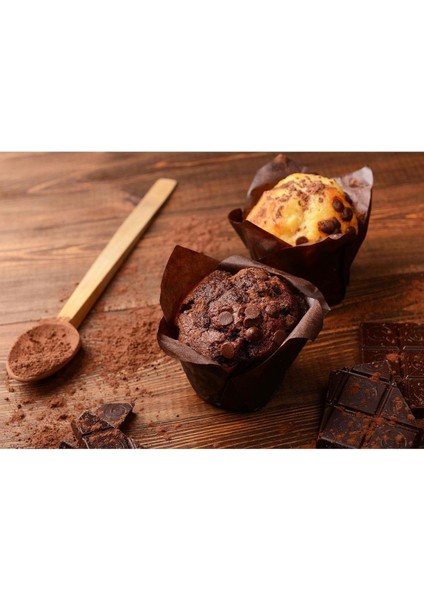 Tulip Muffin Kağıt Kek Kapsülü 50'li | 55X50 mm Renkli Cupcake Muffin Kalıbı