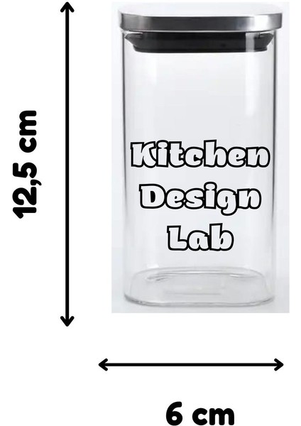 Kare cam kavanoz seti, vakum kapaklı, 6,5x12,5 cm, 350 ml, 6'lı paket fırsatları