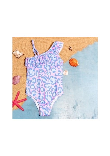 Leopar Desenli Kız Çocuk Mayo/bikini 8-12YAŞ