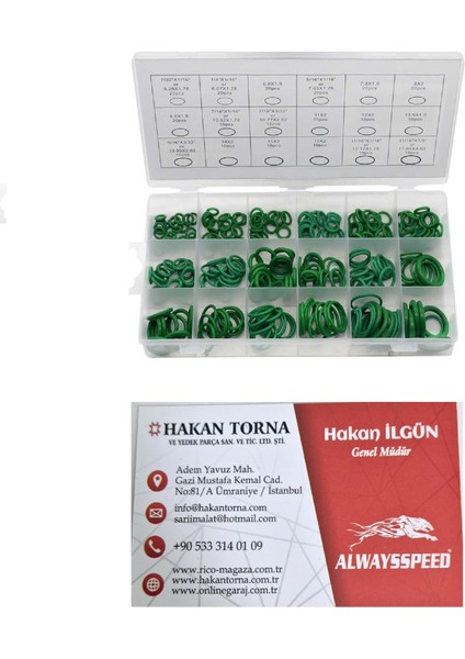 -RICO-270 Parça Hnbr O-Ring Seti Kauçuk Isıya Dayanıklı Conta Seti