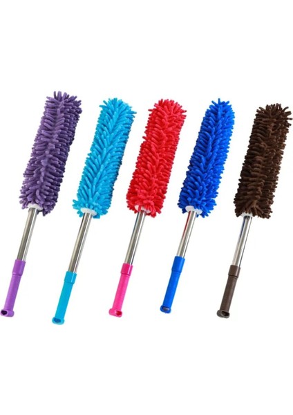 1 Adet) Pratik Uzayabilen Mikrofiber Uçlu İnce Detay Temizliği ve Toz Alma Fırçası
