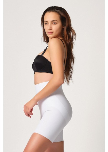 Beyaz Mı Emay 2816 Yüksek Bel Boxer Lazer Korse