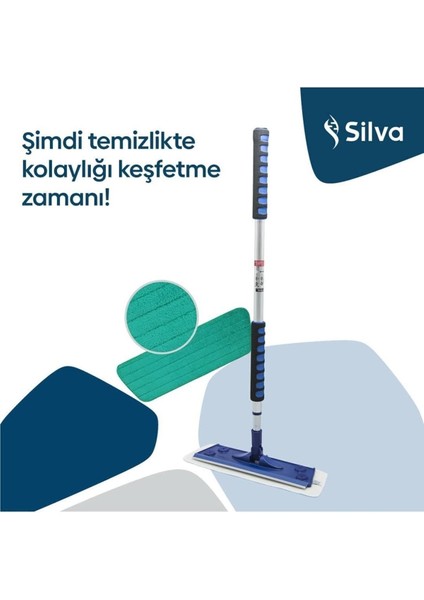 Yüksek emiş gücü mikrofiber ıslak mop seti, pratik temizlik kolaylığı sağlar