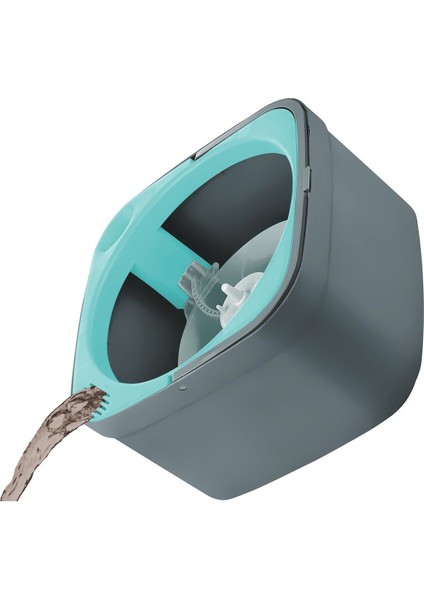 Çift Tanklı Kare Mop Seti, Temiz ve Kirli Su Ayrımı, Renk: TURKUVAZ, Pratik Temizlik Aracı modelleri