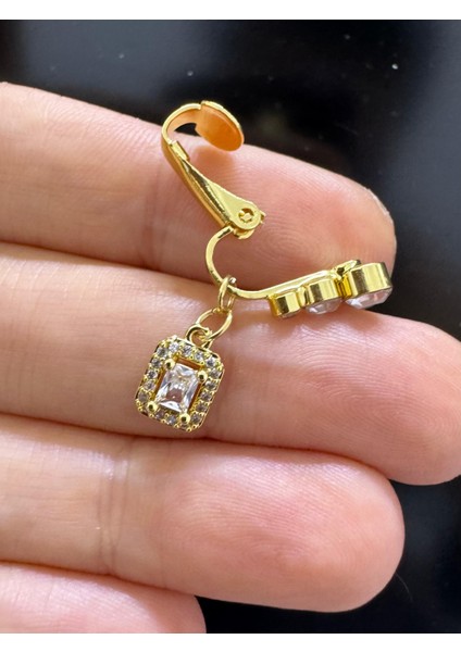 Deliksiz Kullanıma Uygun Fake Klipsli Göbek Piercingi modelleri