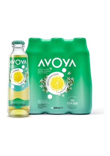 limon & limon Çiçeği Aromalı Maden Suyu 6'lı