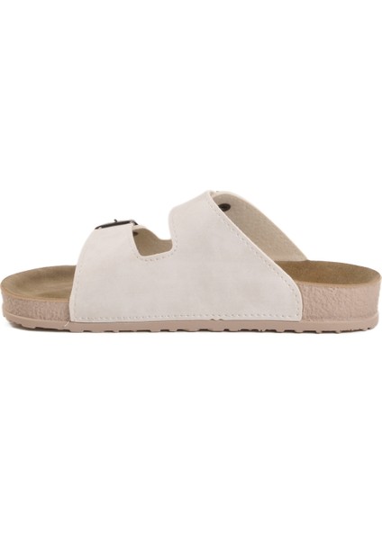 Beyaz Gri Hafif Çift Bantlı Anatomik Kadın Terlik 20-972 Z fiyatları