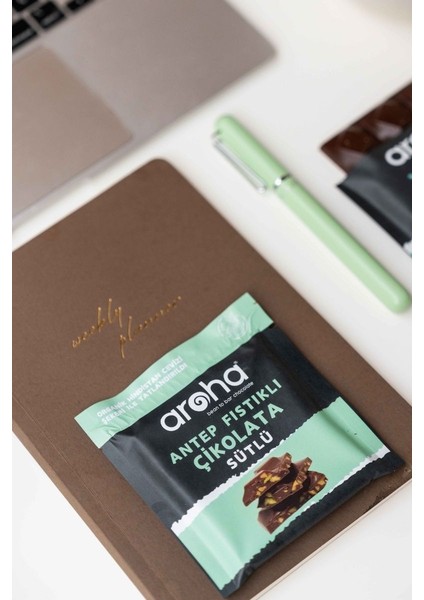 Antep Fıstıklı Sütlü Çikolata Organik Hindistan Cevizi Şekerli 5'li Paket (40 g x 5 Adet) fiyatları
