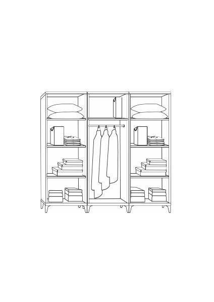 Kare Beyaz 6 Kapılı Aynasız Dolap fiyatları