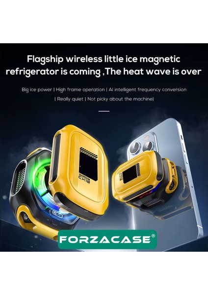 Rgb Manyetik Kablosuz Powerbankli Telefon Soğutucu Radyatör Isı Önleyici Fan - FC1065