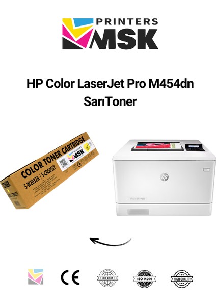 Hp Color Laserjet Pro M454DN Sarı Toner