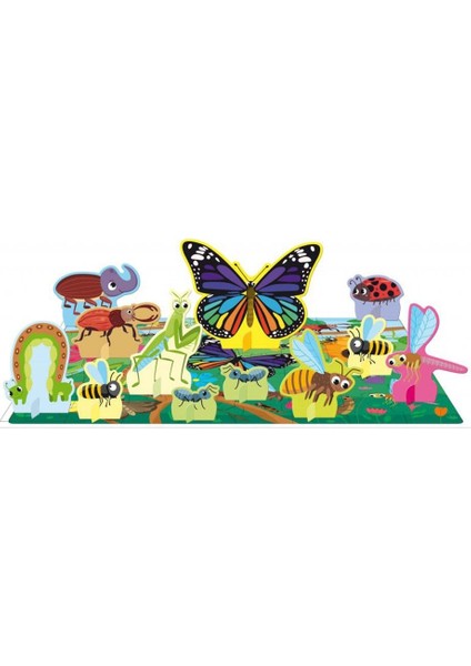 Böceklerin Dünyası-Ikisi Bir Arada Puzzle ve Kitap modelleri