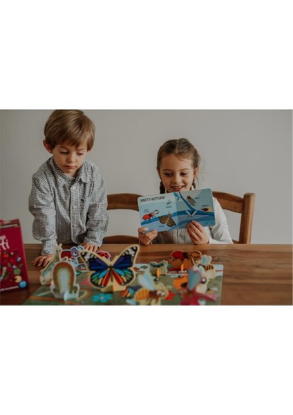 Böceklerin Dünyası-Ikisi Bir Arada Puzzle ve Kitap indirimleri