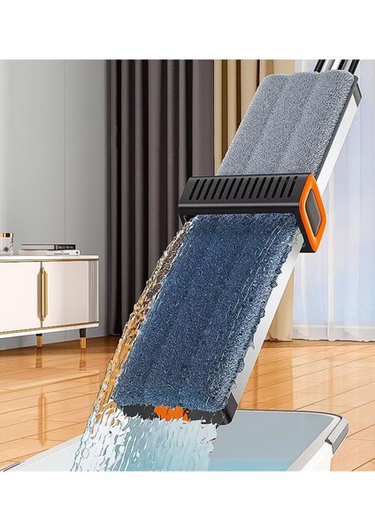 Katlanır paspas ve çekpas seti, hediye kova ve mop tutucu, antrasit renk