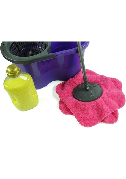 Dönerli mop ucu 4'lü pembe, hijyenik temizlik ve kolay kullanım sağlar.