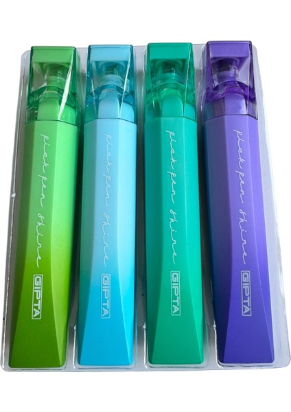 Pick Pen Shine Fosforlu Kalem Seti Parlak Renkler