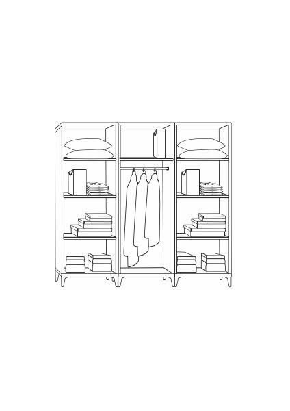 Kare Beyaz 5 Kapılı Aynalı Dolap fiyatları