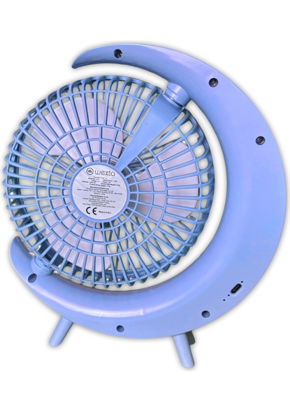 S24 Taşınabilir Masaüstü Mavi USB Fan