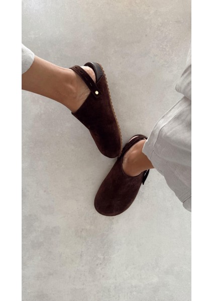 Tailor Kahverengi Hakiki Deri Sandalet